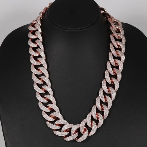 20 inch 24 mm our men's hip-hop diamond chain, enhance vvs clarity