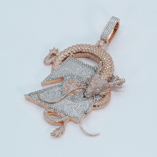 Elevate your style with a one-of-a-kind customized pendant stunning blend of white and rose gold with lab-grown diamonds