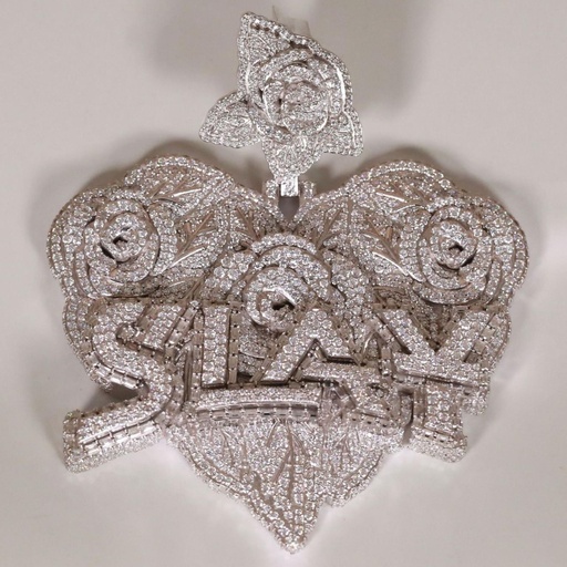 Fashion an irresistible 14kt white gold pendant adorned with a captivating in lab-grown diamonds
