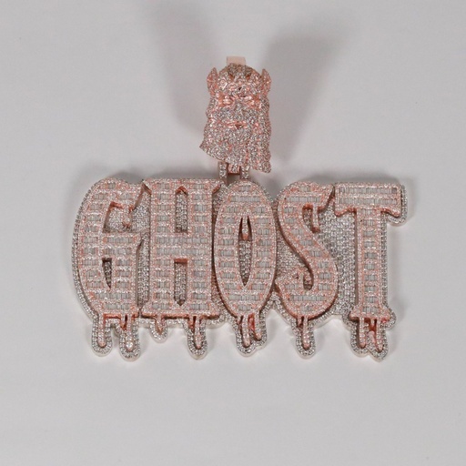 Custom Made lab grown Diamond Pendant For Men's with vvs clarity and crafted in 14 kt rose gold