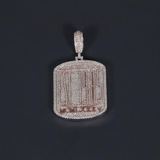 14 KT white gold Lab Created Diamond Pendant with Customized Round Cut Diamond Pendant VVS Clarity Diamonds