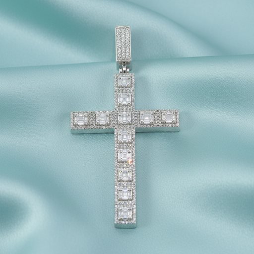 Baguette Cut Hip Hop Lab Grown Diamond Pendant for Women