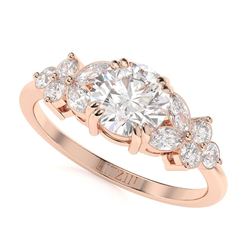 3.00CT Round Cut Cluster Style Engagement Ring for Women