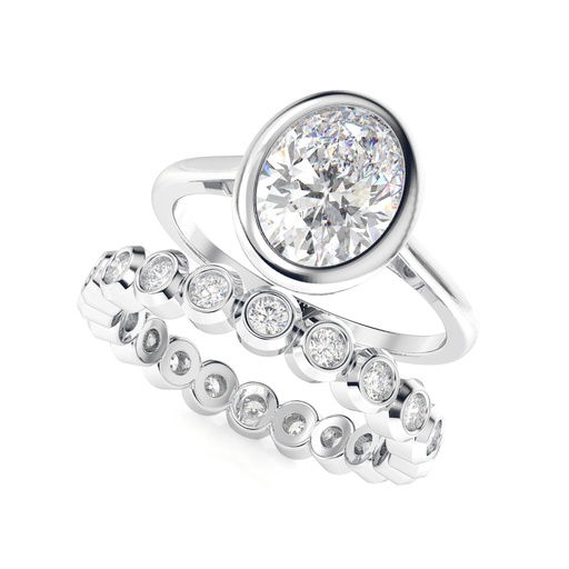 1.00CTOval Cut Diamon Diamond Unique Bridal Set Wedding Ring for Women