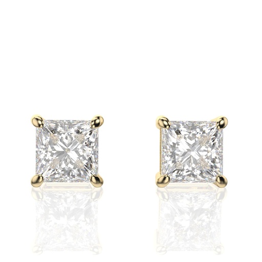 1.50ctPrincess Cut Diamond Stud Earrings For Women