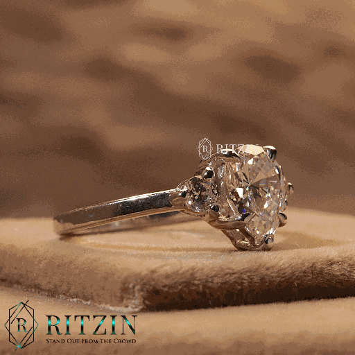 Pear And Round Cut Diamond 3 Stone Style Engagement Ring For Women 