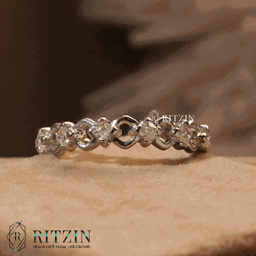 Princess Cut Diamond Unique Style Full Eternity Wedding Band For Women 