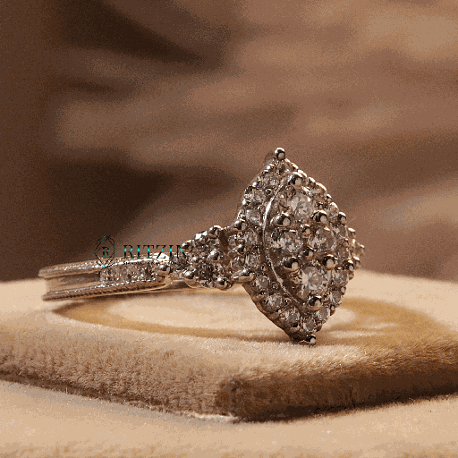 Round Cut Diamond Unique Style Engagement Ring For Women 