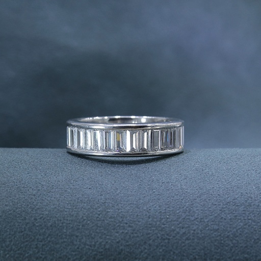 Baguette Cut Diamond Full Eternity Wedding Band For Women