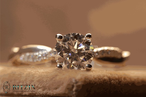 Round Cut Diamond Twisted Style Engagement Ring For Women
