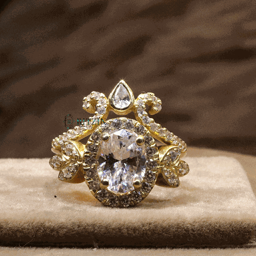 Oval And Pear Cut Diamond Heavy Ring Bridal Set Engagement Ring For Women