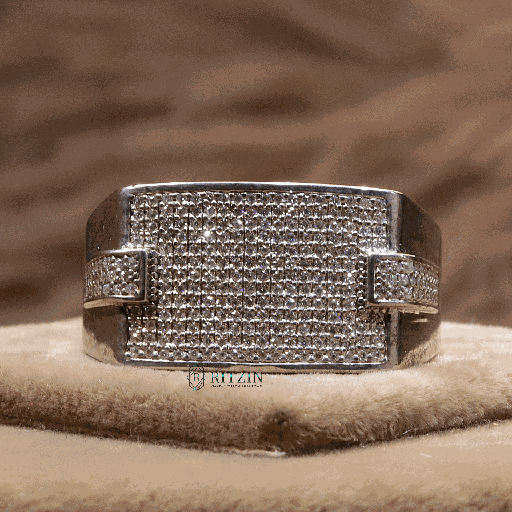 Round Cut Diamond Heavy Style Engagement Ring For Man 