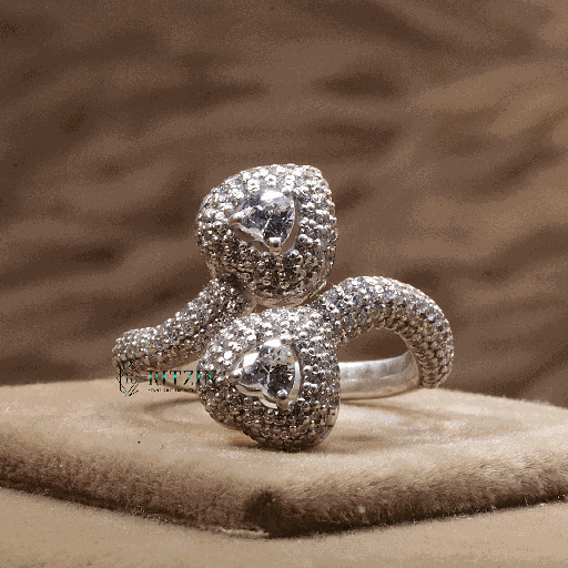 Heart And Round Cut Diamond Toi Et Moi Style Engagement Ring For Women