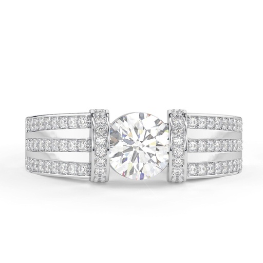  Round Cut Diamond Ring, Lab Diamond Engagement Ring, Unique Diamond Wedding Ring For Bridal, Luxury Diamond Ring For Her