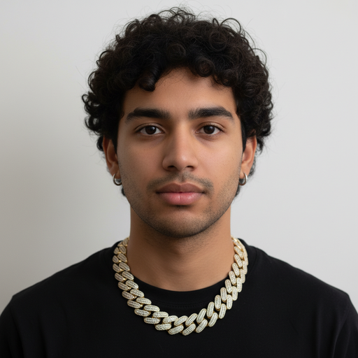 Round And Baguette Cut Diamond Hip hop Cuban Chain For Men Hip hop Jewelry