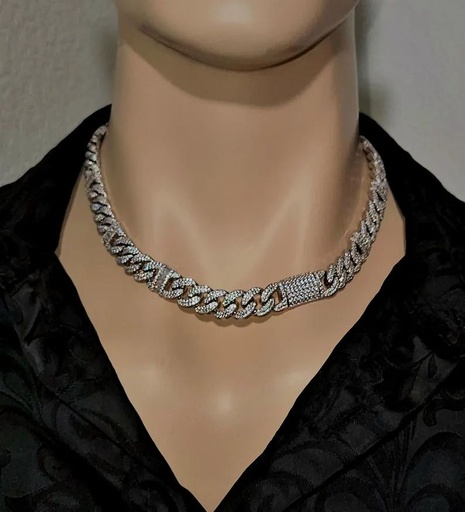 Round And Baguette Cut Diamond Heavy Design Hip hop Jewelry Cuban Chain For Men