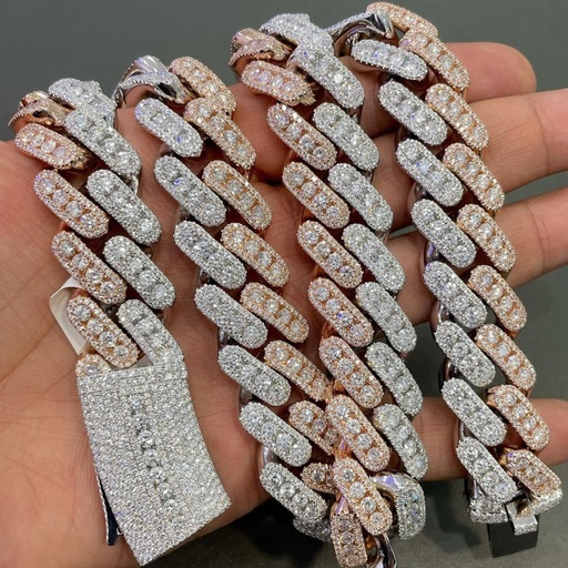 Round Cut Diamond Heavy Design Cuban Chain For Men Hip hop Jewelry