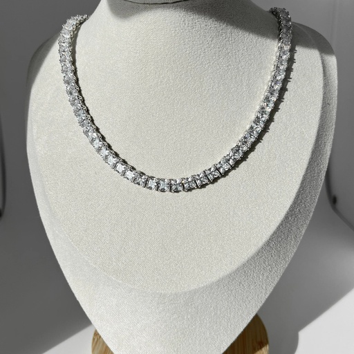 5.00MM Princess Cut Diamond Tennis Chain For Women