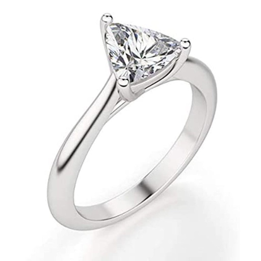 Triangle Cut Solitaire Engagement Ring