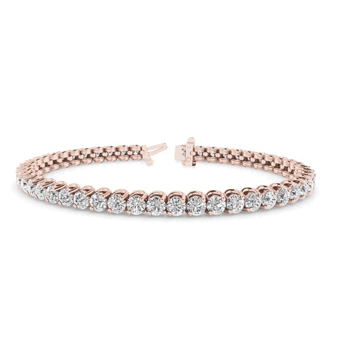 Round Cut Diamond Tennis Chain For Women Excellent Style