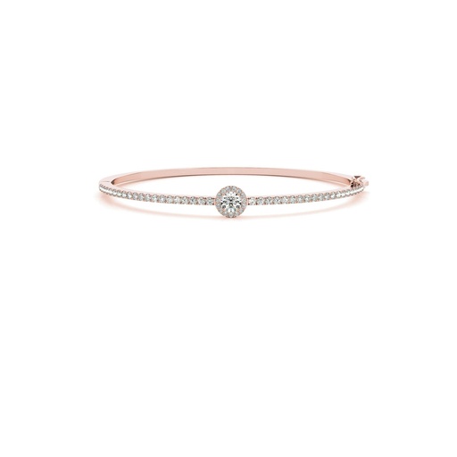Round Cut Diamond Daisy Traditional Bangle Bracelet For Women Excellent Style