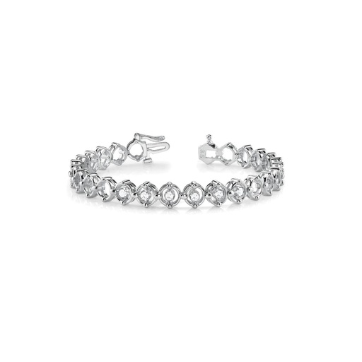 3.00M Round Cut Diamond Tennis Bracelet For Women