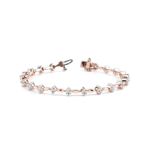 8.00MM Round Cut Diamond Unique Style Tennis Bracelet For Women Every Women Wearing Bracelet