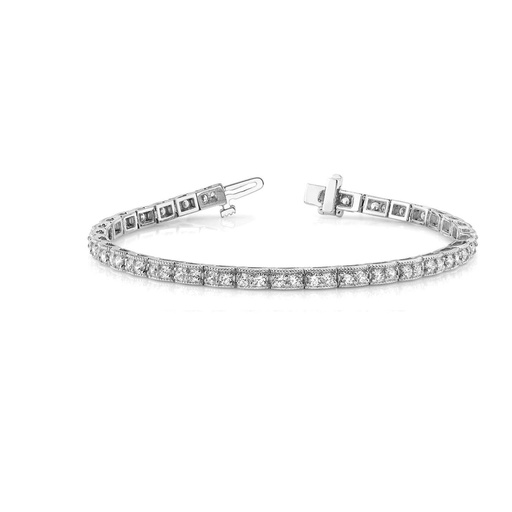 5.00MM Round Cut Diamond Excellent Style Rose Vintage Bracelet For Women