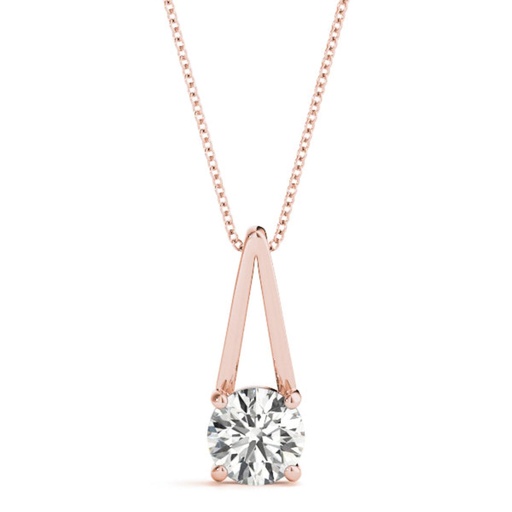 7.50MM Round Cut Diamond Charm pendant For Women