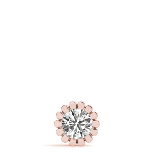 Round Cut Diamond Flower Shaped Pendant For Women