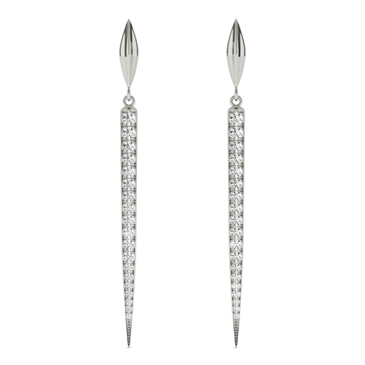 Round Cut Diamond Drop Dangle Earring For Women