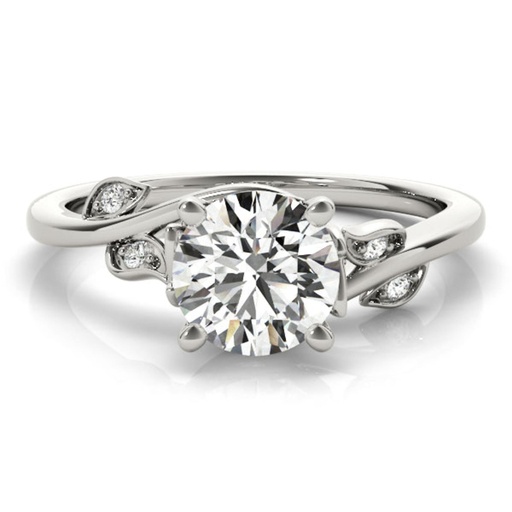 Round Cut Diamond Unique Style Engagement Ring For Women