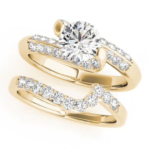 Round Cut Diamond Unique Style Bridal Set Wedding Ring For Her/Women/Excellent Style