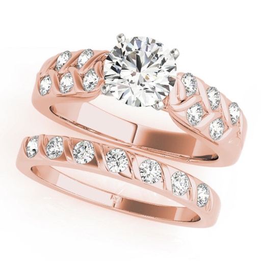 Round Cut Diamond Unique Style Bridal Set Wedding Ring for Her/Women Excellent Style