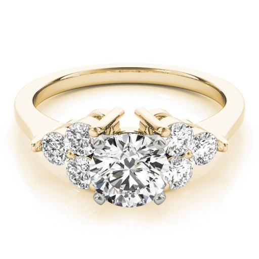Round Cut Diamond Seven Stone Style Engagement Ring For Her/Women