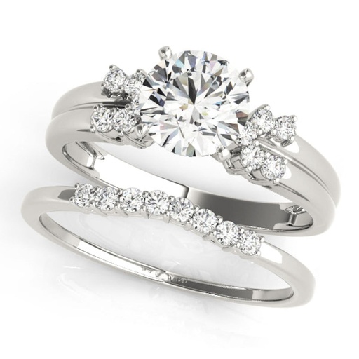 Round Cut Diamond Unique Style Bridal Set Wedding Ring for Her/Women New Design Arrival