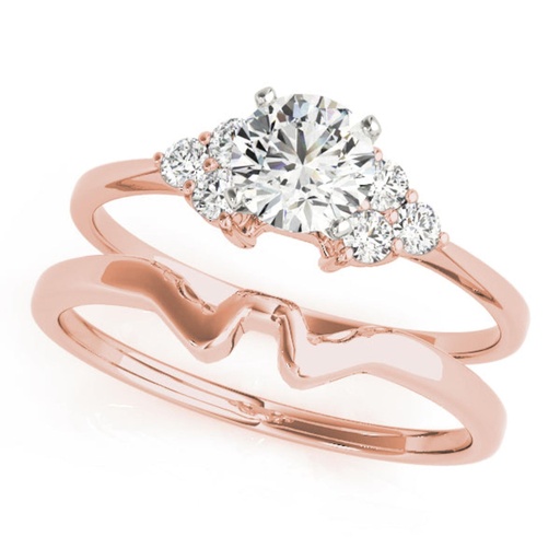 Round Cut Diamond Seven Stone Style Bridal Set Wedding Ring for Her/Women/Cluster Style Excellent Ring