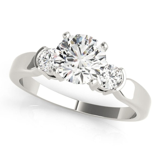 Round Cut Diamond Three Stone Style Engagement Ring for Her/Women Every Women Wearing Ring