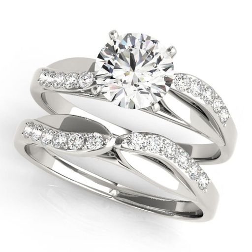Round Cut Diamond Unique Style Bridal Set Wedding Ring for Her/Women