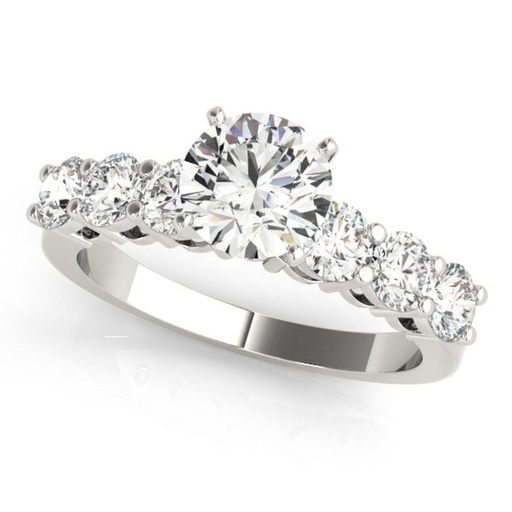 Round Cut Diamond Unique Style Solitaire With Accents Engagement Ring for Her/Women EEXcellent Style
