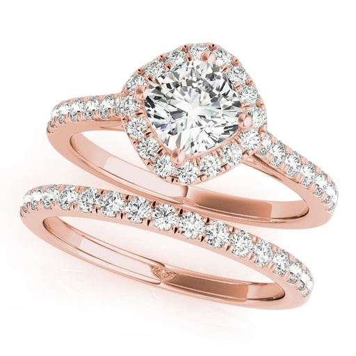 Cushion Cut Diamond Halo With Accents Engagement Ring for Her/Women