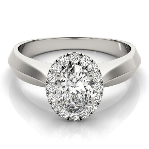 Oval Cut Diamond Halo Style Engagement Ring for He/Women