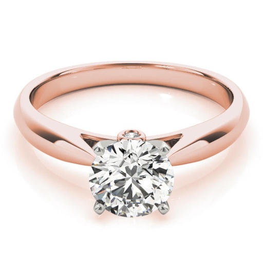 Round Cut Diamond Three Stone Hidden halo Engagement Ring For Women/Her