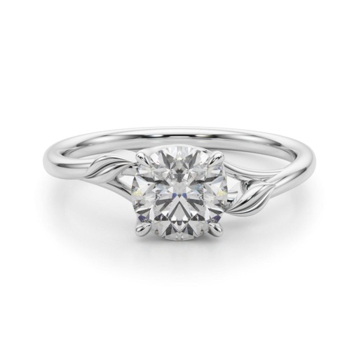 Round Cut Diamond Daffodil Solitaire Engagement Ring For Women Excellent Ring 