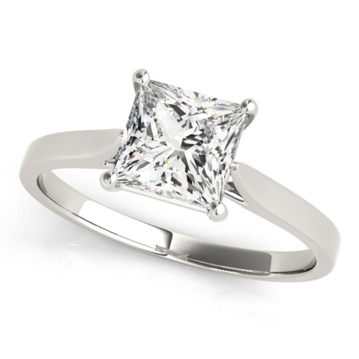 Princess Cut Diamond Solitaire Style Engagement Ring for Her/Women