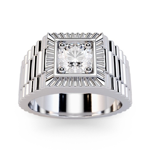 Engagement Ring Men Round Brilliant Cut