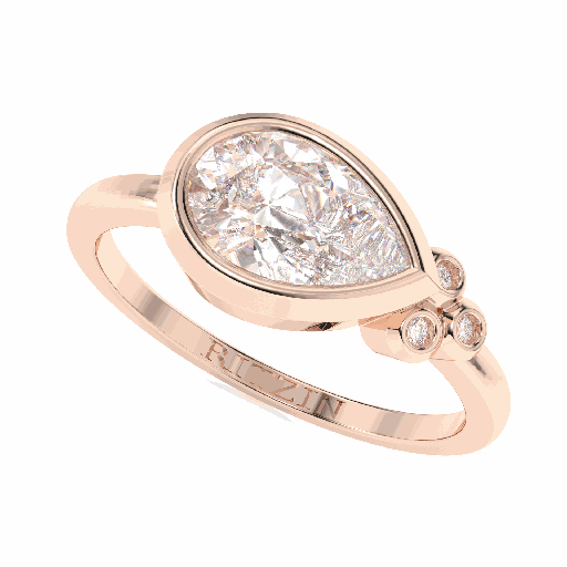 1.00CT Pear Diamond Engagement Ring For Women