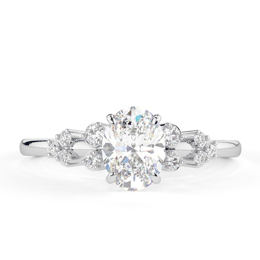 Snowdrift Oval Cut Engagement Ring, Colorless Moissanite Wedding Ring, Proposal Ring, Anniversary Ring For Women, 4-Claw Prongs Ring