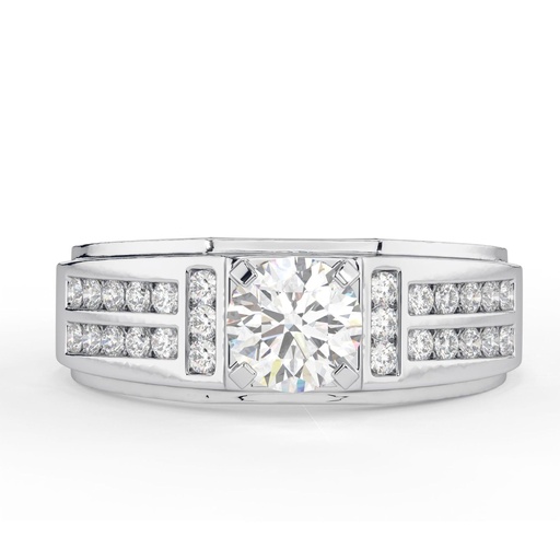  Cut Lab Grown Diamond Men's Engraved Engagement Ring Men's 950 Platinum Ring Diamond Wedding Band Gift For Love