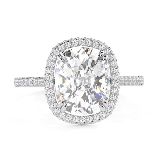 Elongated Cushion  Ring, Halo Wedding &amp; Engagement Rings, Statement Ring For Women